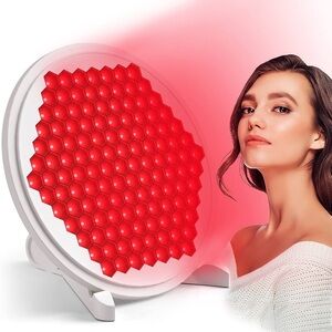 NIB Serfory 660nm red light face/body 128LED device w collapsible easel stand